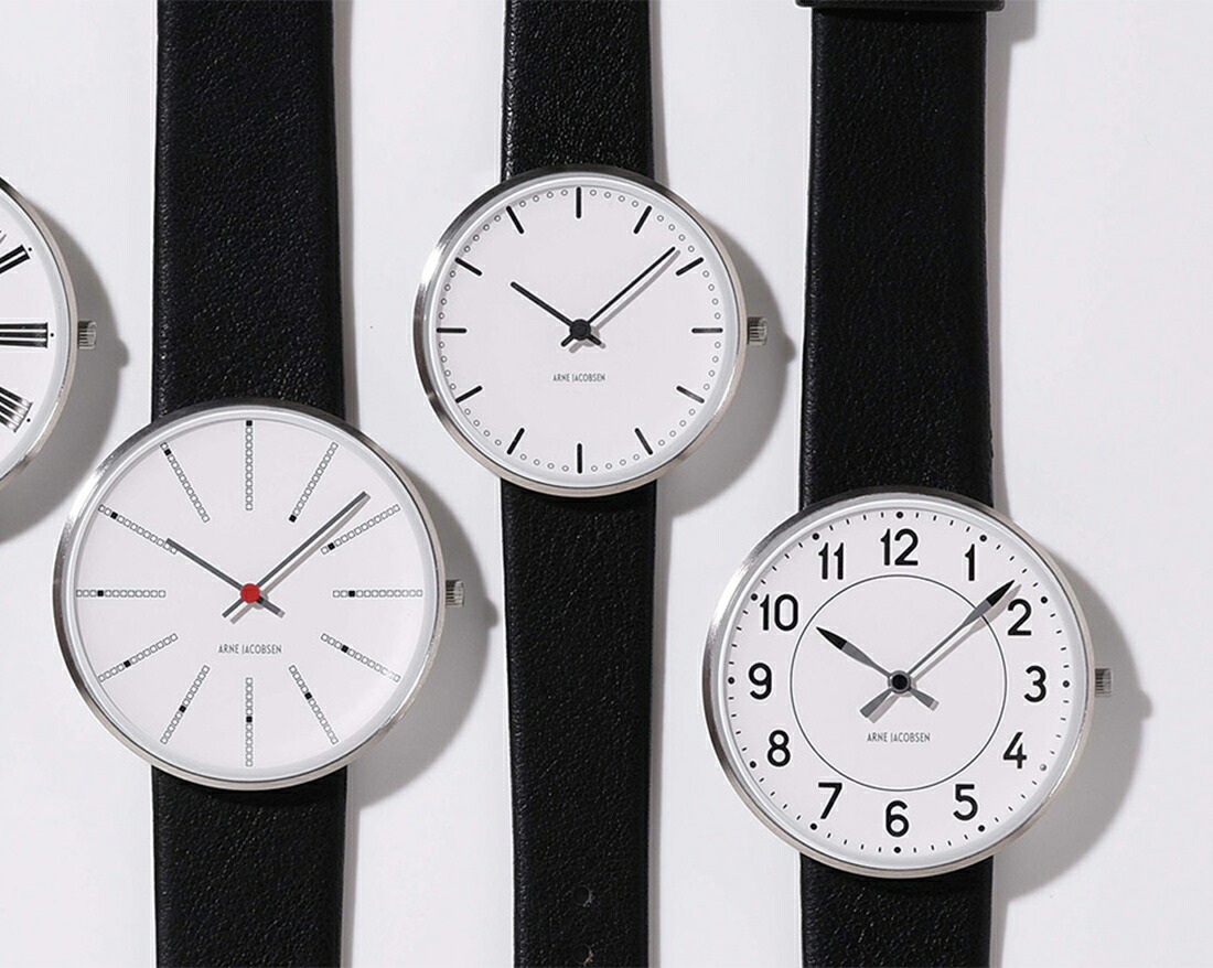 ARNE JACOBSEN WATCH STATION BLACK ͥ䥳֥ ơ󡡥֥å<br>ӻ  å WATCH ̲ ǥޡ ڥӥ˼бʡۡRCP