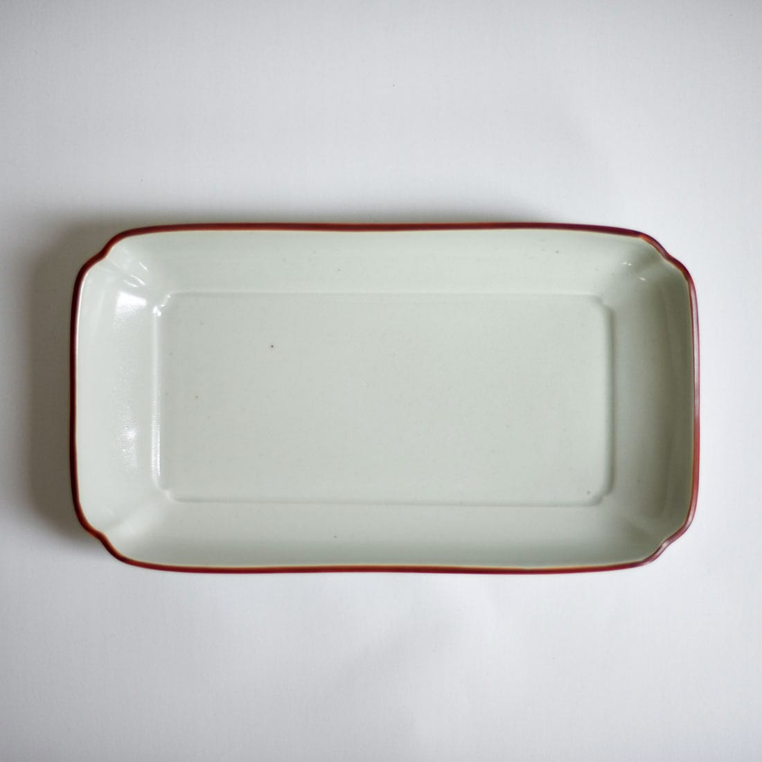 東屋 あづまや 木瓜角皿 縁錆 長角 ふちさび 天草陶石 お皿