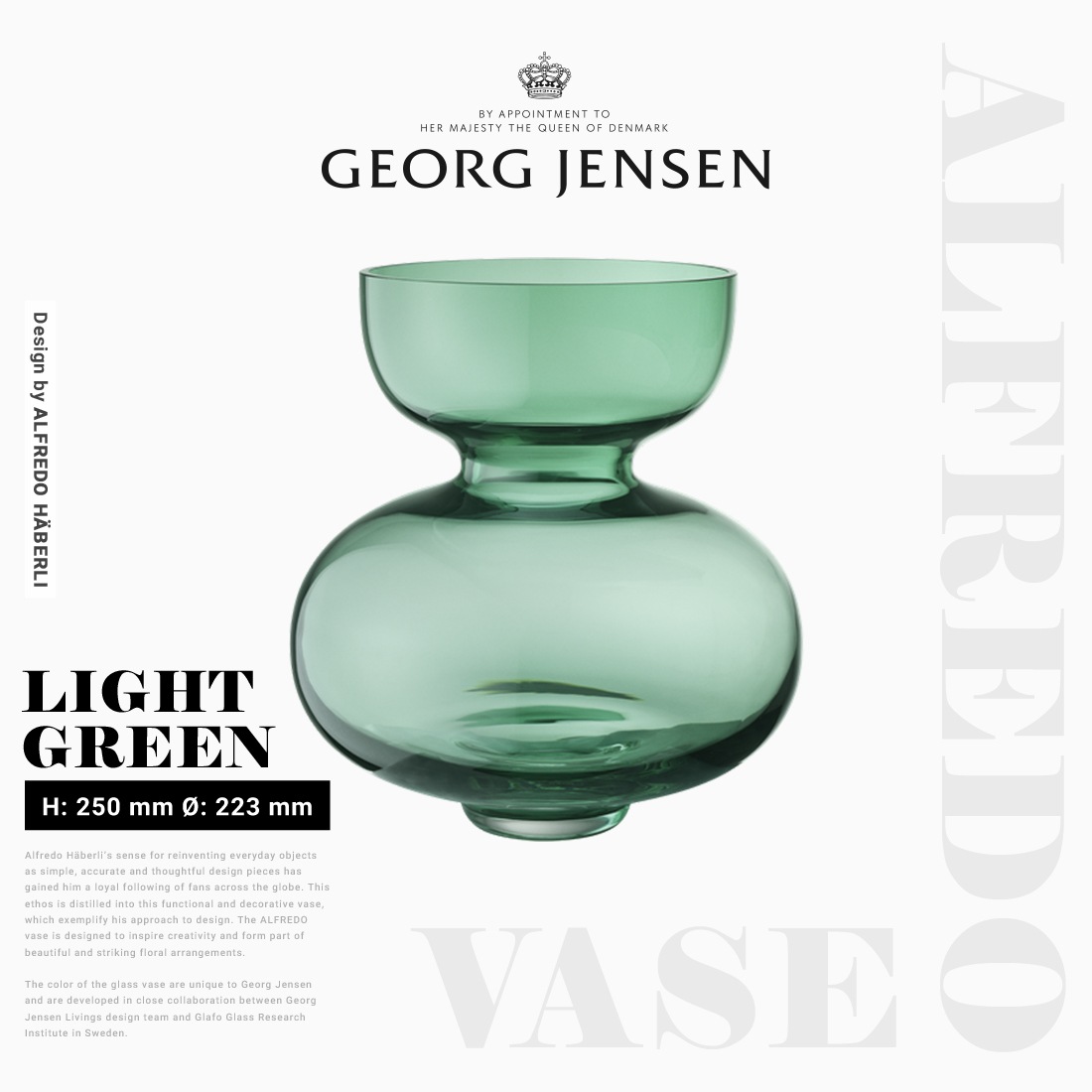 GeorgJensen ALFREDO VASE LIGHT GREEN (饤ȥ꡼) 3586198 5705145170599եåɥ١硼󥻥  ǥʡ:ե ϥ٥(Alfredo Haberli)   Ӥ RPC<br><br>󥸥ʥӥ󡦥ǥβܼͤɤ