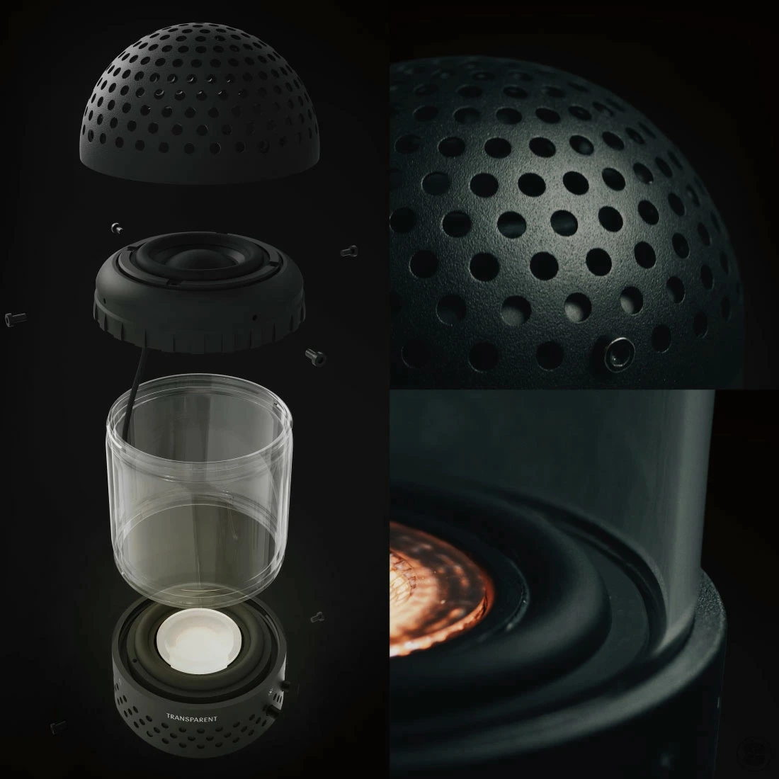 TRANSPARENT speaker スピーカー bluetooth トランスペアレント Light