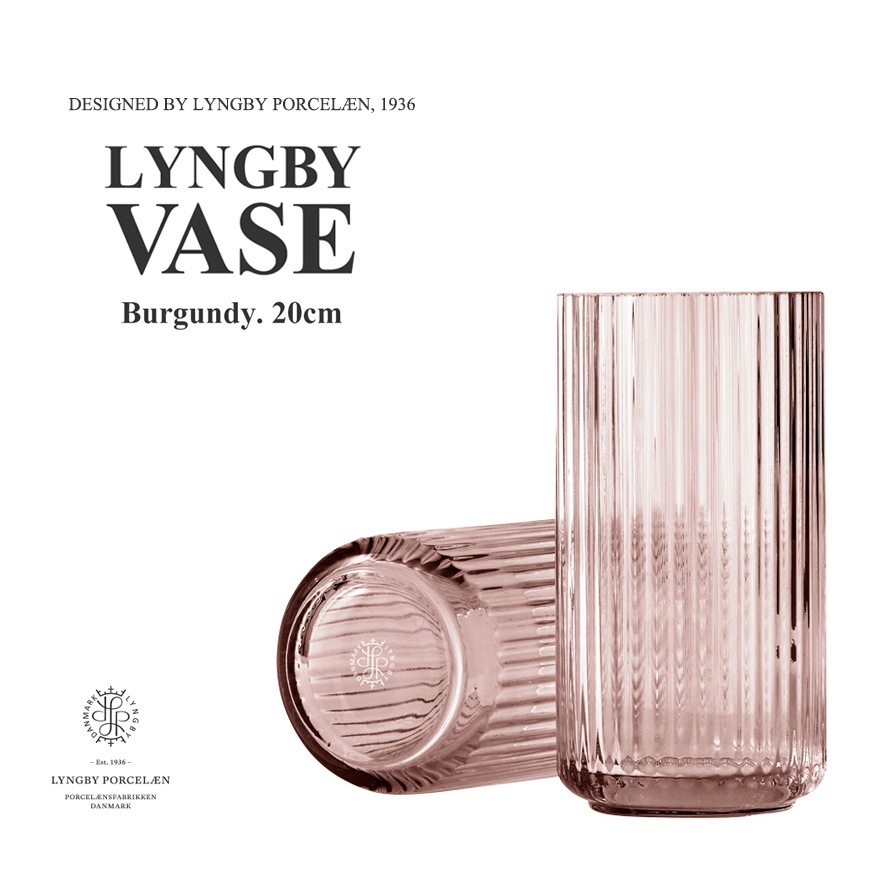 ��Lyngby Porcelaen/����ӥ塼 �ݡ�������LYNGBY VASE/����ӥ塼 �١���  glass ���饹  clear 20cm�� burgundy 201067<br>���奢����/����ץ�/�������������/�ǥ�ޡ���/�ִ�/ƫ��/����/�̲��ڥ���ӥ˼����б����ʡۡ�RCP��