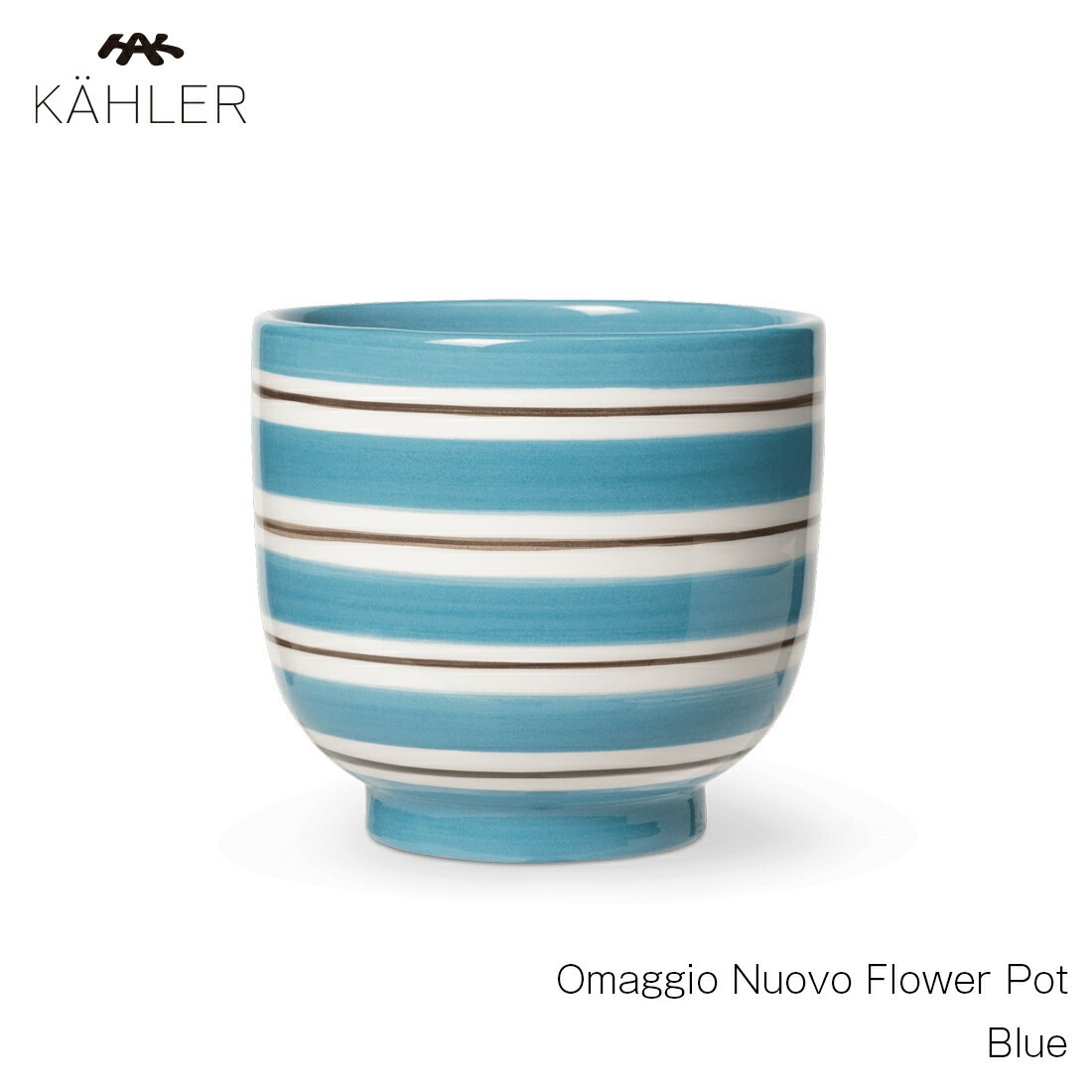 ��SALE�ۥ����ݥ��Բ� KAHLER �����顼 Omaggio Nuovo Flowe Pot Blue 11cm 690161 ���ޥ��� �̥����� �ե��ݥå� �֥롼 Stilleben ���ƥ���졼�٥�