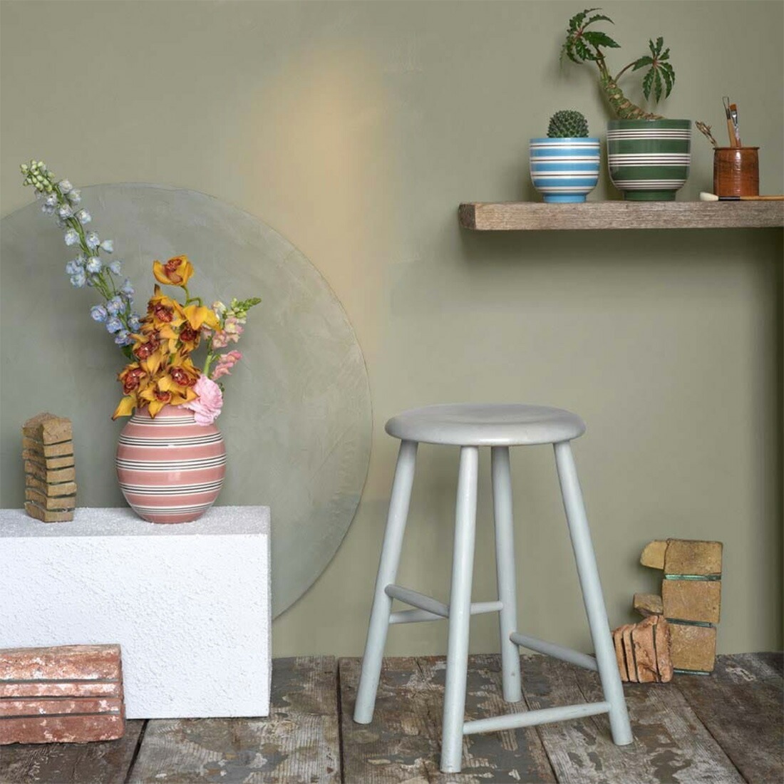 ��SALE�ۥ����ݥ��Բ� KAHLER �����顼 Omaggio Nuovo Flowe Pot Blue 11cm 690161 ���ޥ��� �̥����� �ե��ݥå� �֥롼 Stilleben ���ƥ���졼�٥�