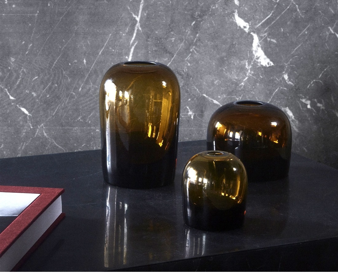 Audo Copenhagen  Troll Vase �ȥ�����١��� S<br> �ǥ����� Andersen & Voll ���� �ե��١��� �庹�� �̲��ڥ���ӥ˼����б����ʡۡ�RCP��