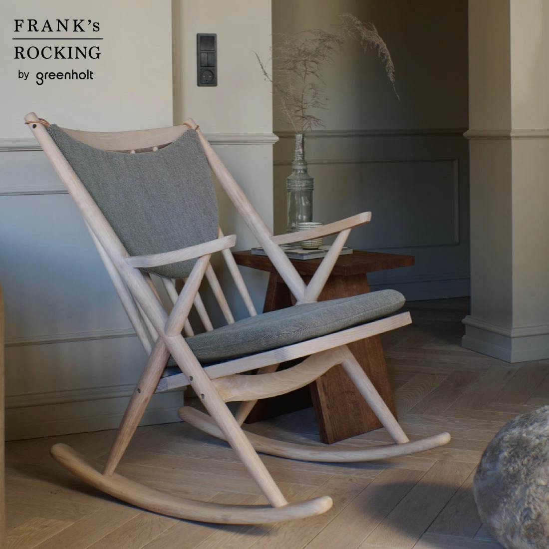 greenholt FRANK's ROCKING Chair Frank Reenskaug Ribaco グリーン