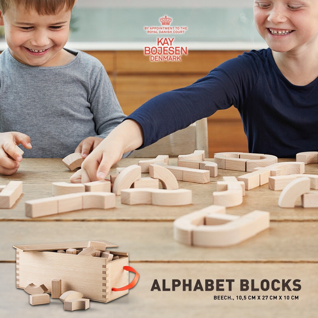 ��Kay Bojesen  Denmark �������ܥ������ALPHABET BLOCKS �Ѥ���<br>�����ܥ����� ������� �Ĥߤ� ���֥��� ���� �ǥ�ޡ��� �����ܥ�����ڥ���ӥ˼����б����ʡۡ�RCP��