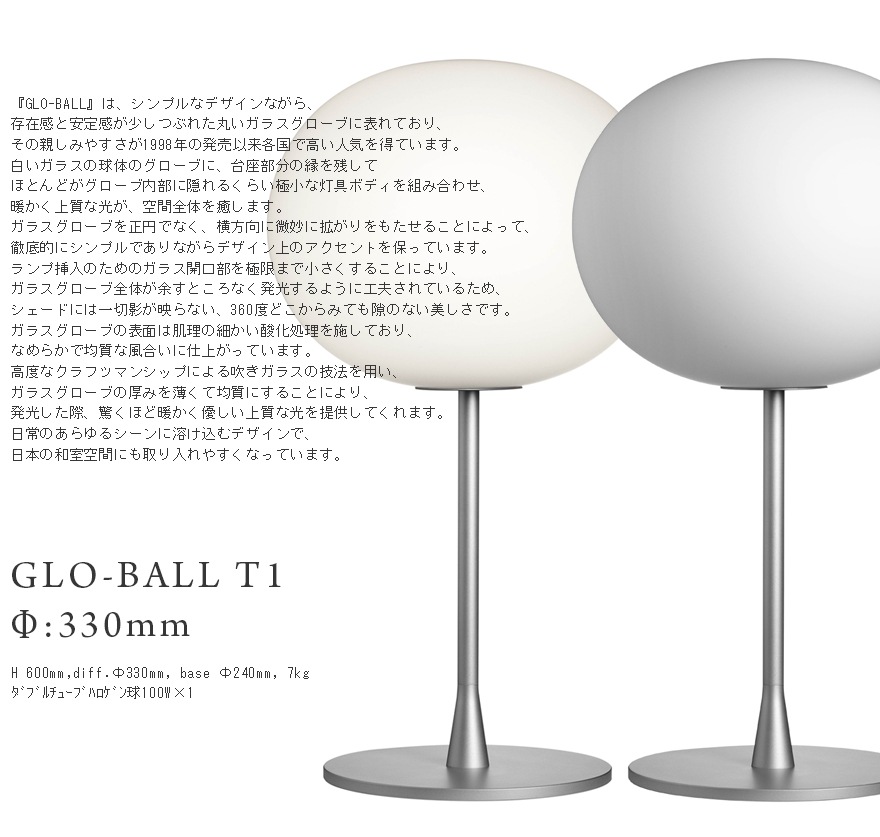 GLO-BALL T1 GLOボール T1Φ:330mm / FLOS フロス / Jasper Morrison