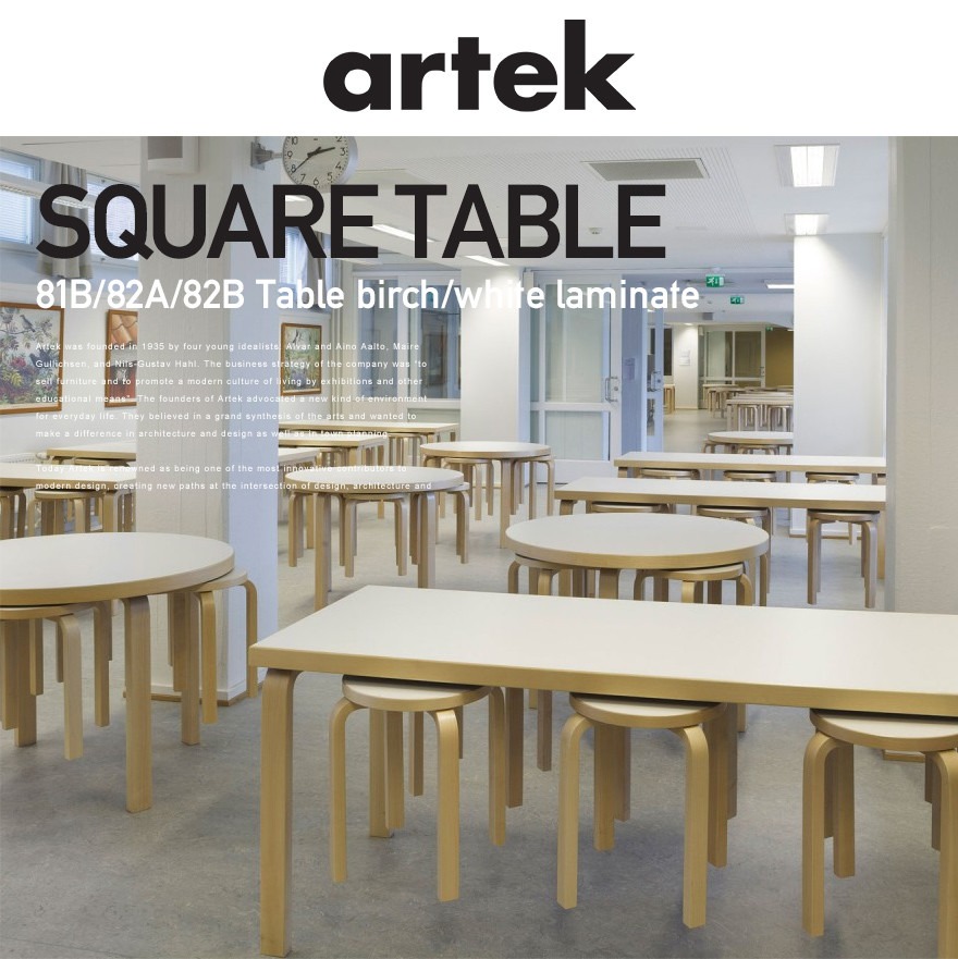 �ڥݥ��ȥ����ɥץ쥼��ȡۡ�artek/����ƥå���TABLE 81B �ơ��֥� �ۥ磻�ȥ�ߥ͡��� 120x75x72cm<br>�����˥�/�ʤ��ڡ�RCP��