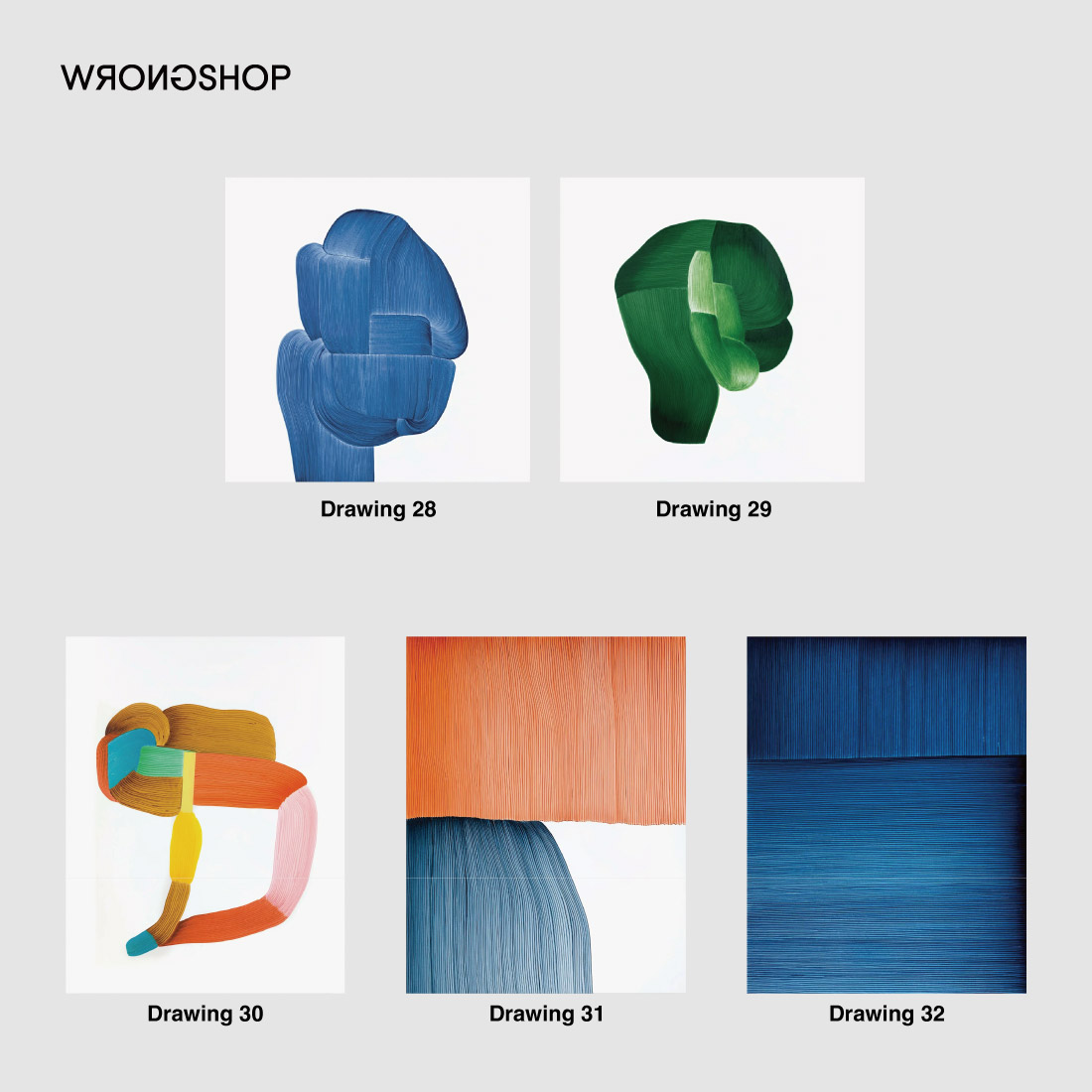 特注フレームセット】Drawing5 ポスター / WRONGSHOP ロングショップ