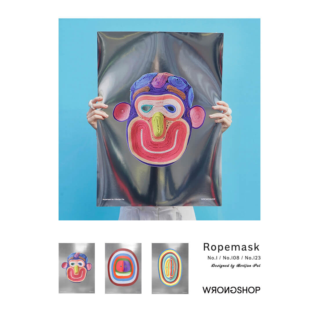 WRONGSHOP ���󥰥���å� Bertjan Pot �٥른��󡦥ݥå� Ropemask �����ץޥ��� �ݥ����� ������<br><br>�٥른��󡦥ݥåȤˤ��ǥ�����ؤμ¸�Ū�ǳڤ������ץ�����