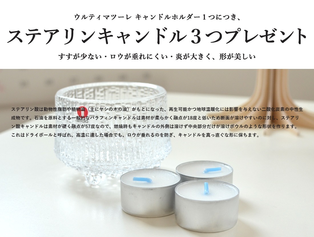iittala】Ultima Thule Votive Clear ウルティマツーレ キャンドル