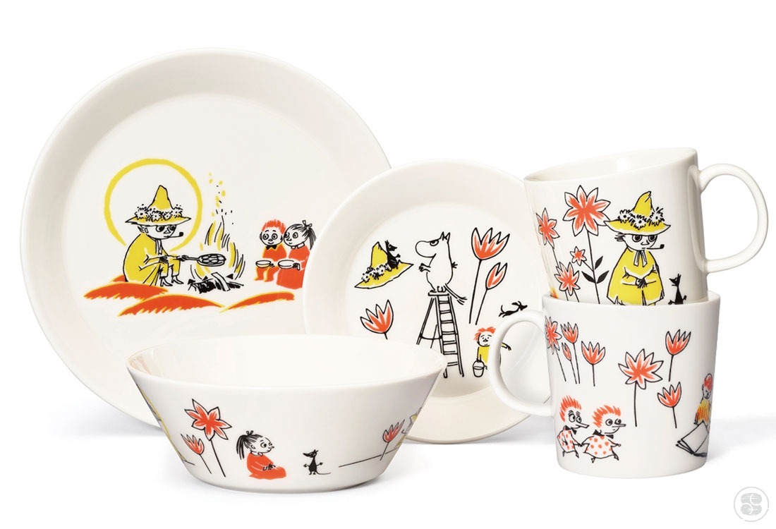 Moomin by Arabia × the Red Cross/Plate 19cm ABC Snufkin/Tove