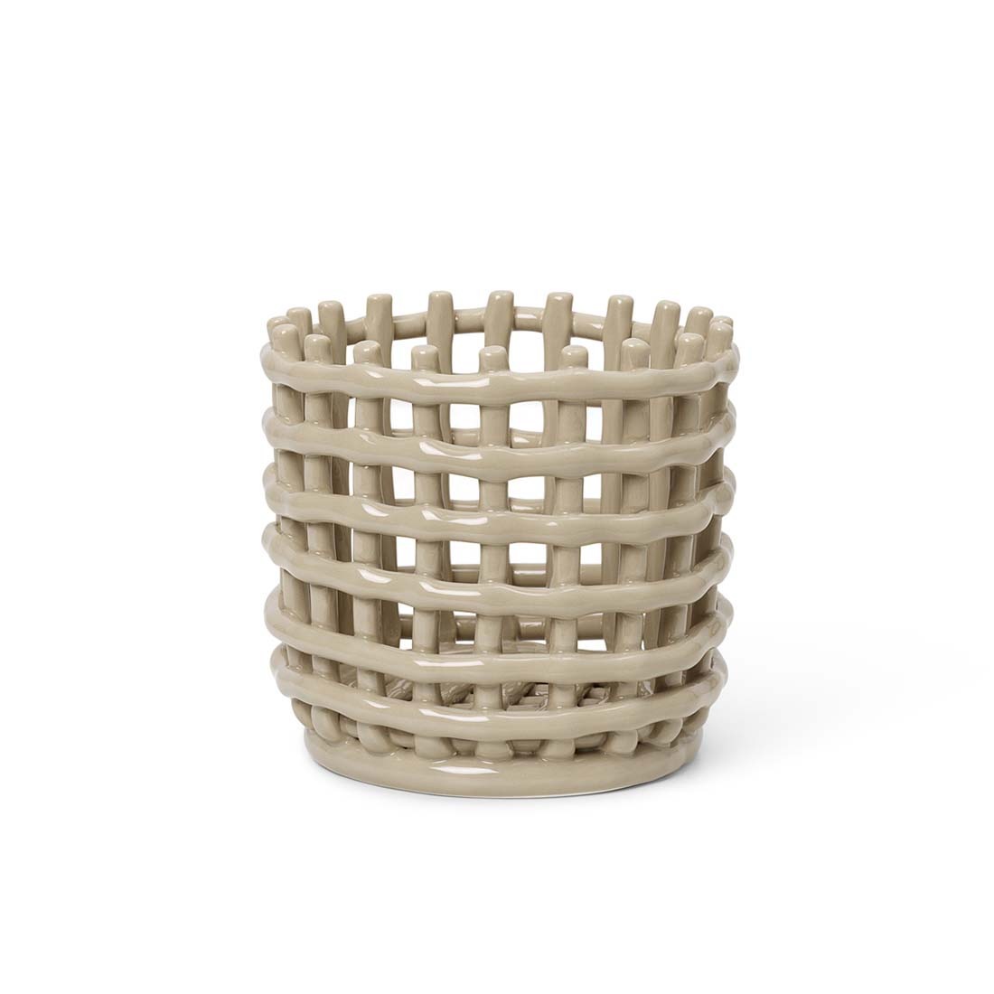ferm LIVING եӥ Ceramic Basket ߥåХå Small եۥ磻 ߥ Ǽ  ȭС ץȥС Хå<br><br>ŪԤ줿ƫΥХå