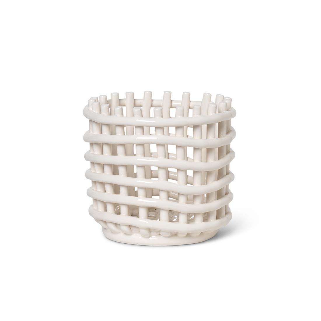 ferm LIVING եӥ Ceramic Basket ߥåХå Small եۥ磻 ߥ Ǽ  ȭС ץȥС Хå<br><br>ŪԤ줿ƫΥХå
