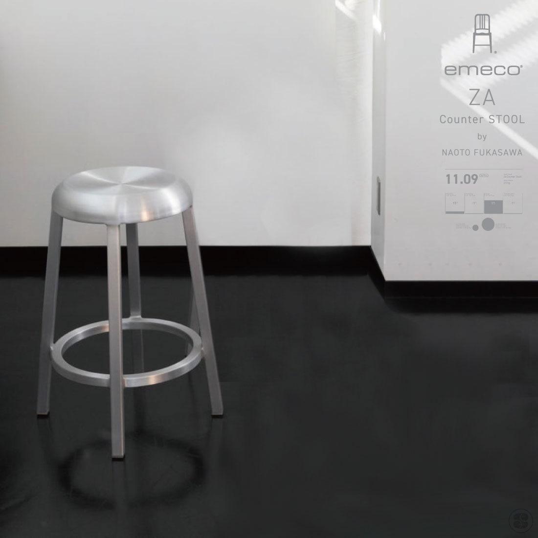 emeco/ZA/Counter Stool/Naoto Fukasawa/���ᥳ/��/��/�����󥿡����ġ���/��߷ľ��/�ꥵ�����륢��ߥ˥���