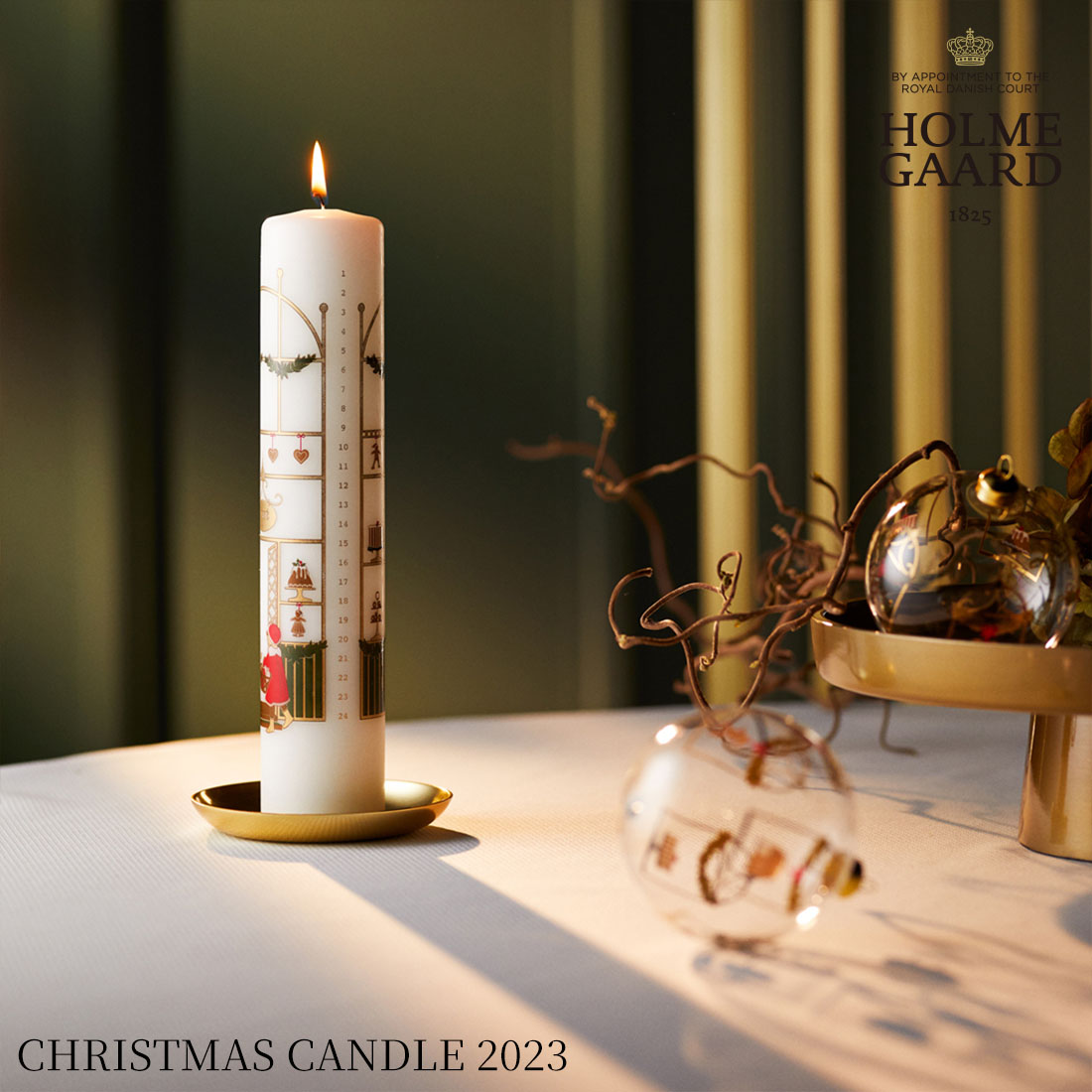HOLMEGAARD CHRISTMAS CANDLE 2023 ��5cm Jette Frolich �ۥ�६���� ���ꥹ�ޥ������ɥ� �����åơ��ե�����å� Xmas