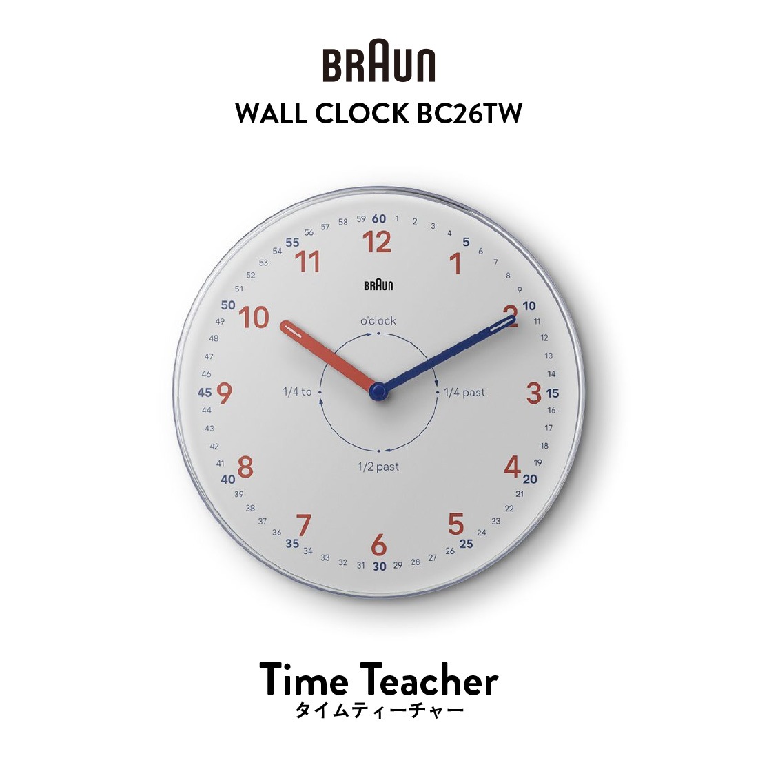 �ڳݤ��եå��ץ쥼��ȡ�BRAUN �֥饦�� WALL CLOCK BC26TW Time Teacher ������ƥ������㡼 �������륯���å� �ǥ�����������ॹ ���ʥ��� �ɳݤ����� ñ������<br>���������ץ������Υǥ��������Ѥ����֥�����ƥ������㡼�ץ��꡼���ڥ��ե��ý���