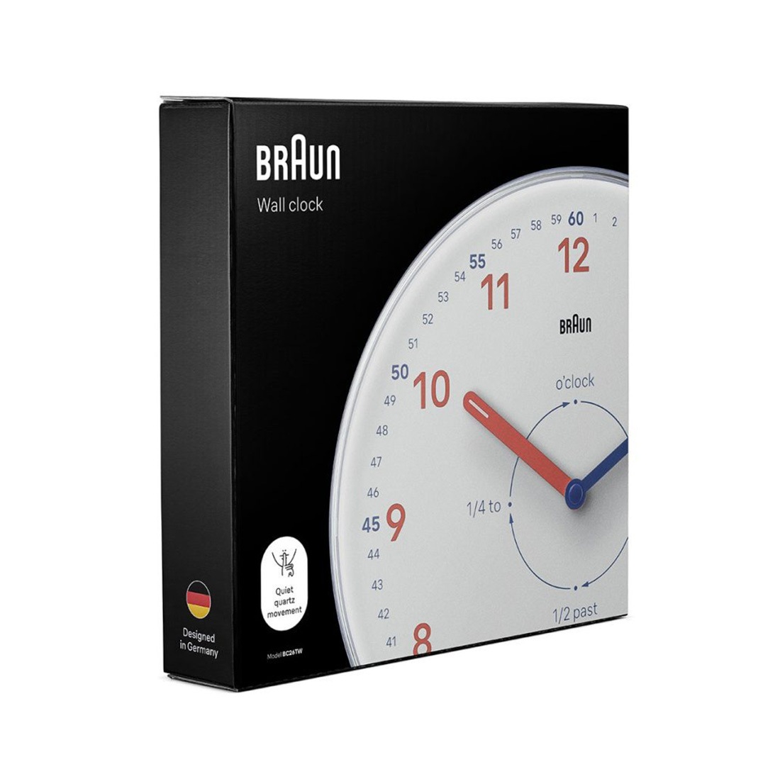 �ڳݤ��եå��ץ쥼��ȡ�BRAUN �֥饦�� WALL CLOCK BC26TW Time Teacher ������ƥ������㡼 �������륯���å� �ǥ�����������ॹ ���ʥ��� �ɳݤ����� ñ������<br>���������ץ������Υǥ��������Ѥ����֥�����ƥ������㡼�ץ��꡼���ڥ��ե��ý���