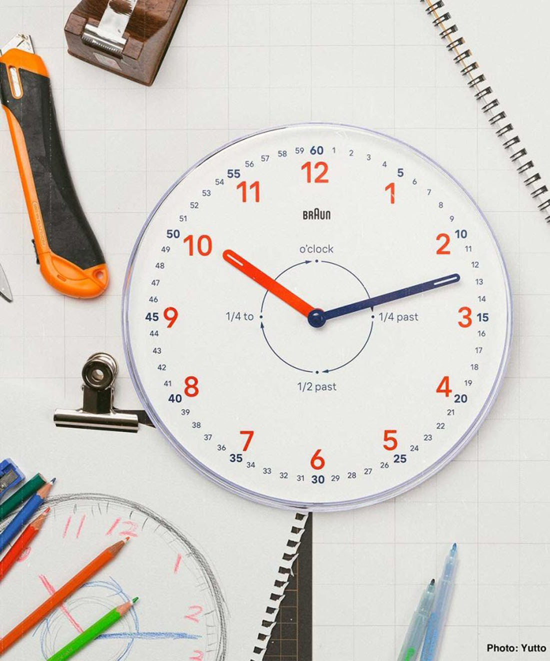 �ڳݤ��եå��ץ쥼��ȡ�BRAUN �֥饦�� WALL CLOCK BC26TW Time Teacher ������ƥ������㡼 �������륯���å� �ǥ�����������ॹ ���ʥ��� �ɳݤ����� ñ������<br>���������ץ������Υǥ��������Ѥ����֥�����ƥ������㡼�ץ��꡼���ڥ��ե��ý���