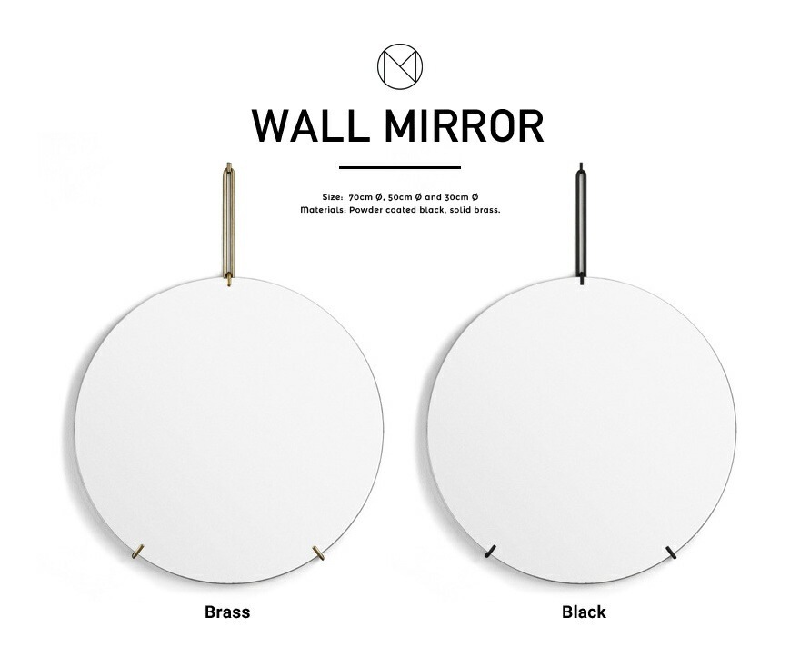 MOEBE ムーベ WALL MIRROR ミラー 直径30cm<br>鏡 ウォールミラー 丸型