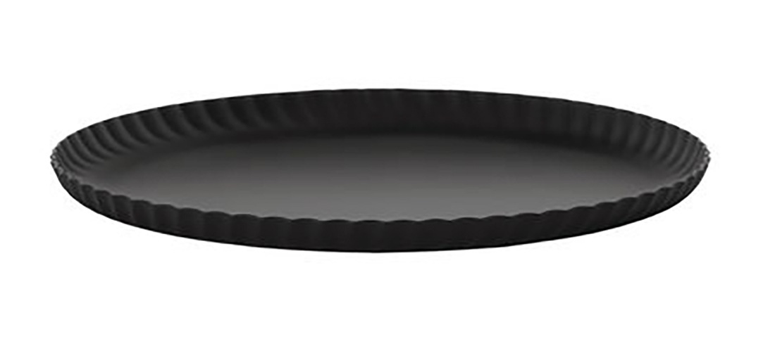 PLEATS ラウンドトレイ（直径23cm）ブラック / ALESSI アレッシ / Jin