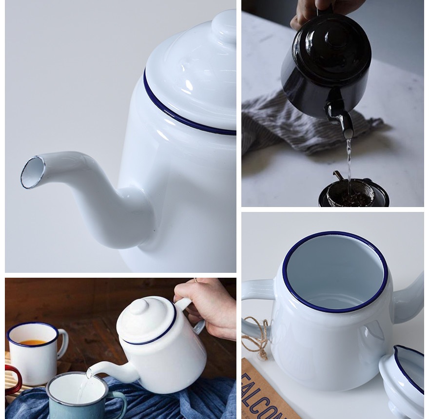 FALCON ファルコン】ティーポット Enamelware エナメルウェア 琺瑯 <br