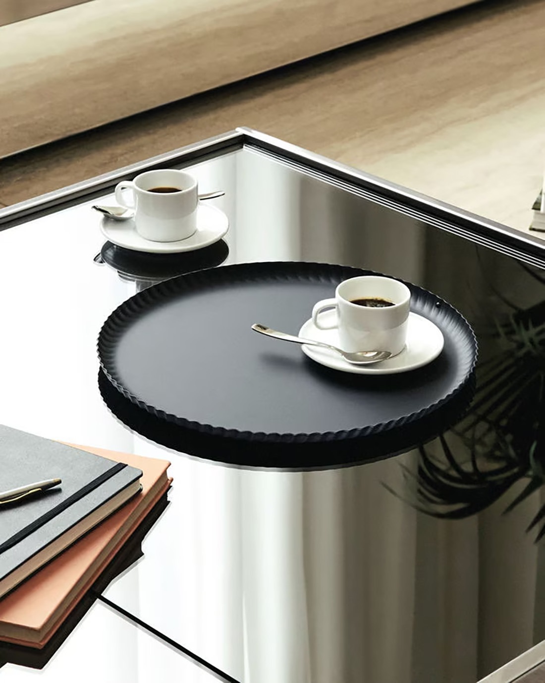 PLEATS ラウンドトレイ（直径31cm）シルバー / ALESSI アレッシ / Jin