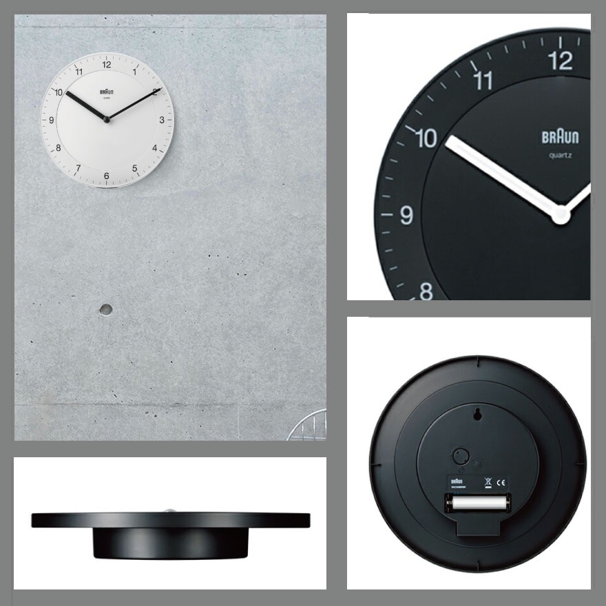 ڳݤեåץ쥼ȡBRAUN ֥饦 Wall Clock BC06B ֥å BC06W ۥ磻 <br>BRAUN ɳݤ å WATCH ̲ ǥޡ  顼