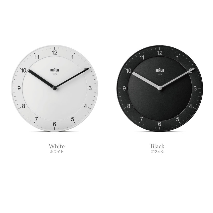 ڳݤեåץ쥼ȡBRAUN ֥饦 Wall Clock BC06B ֥å BC06W ۥ磻 <br>BRAUN ɳݤ å WATCH ̲ ǥޡ  顼