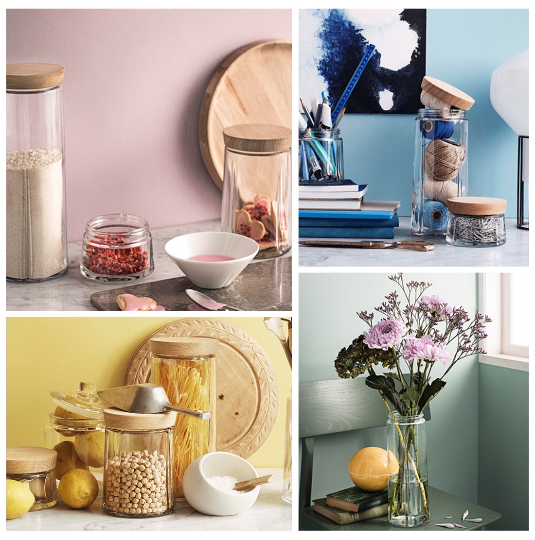ROSENDAHL COPENHAGEN  륳ڥϡ GRAND CRU STORAGE JAR with oak lid 0.5L<br>󥯥 ȥ졼㡼 ˥ 饹 åǼ ̲RCP