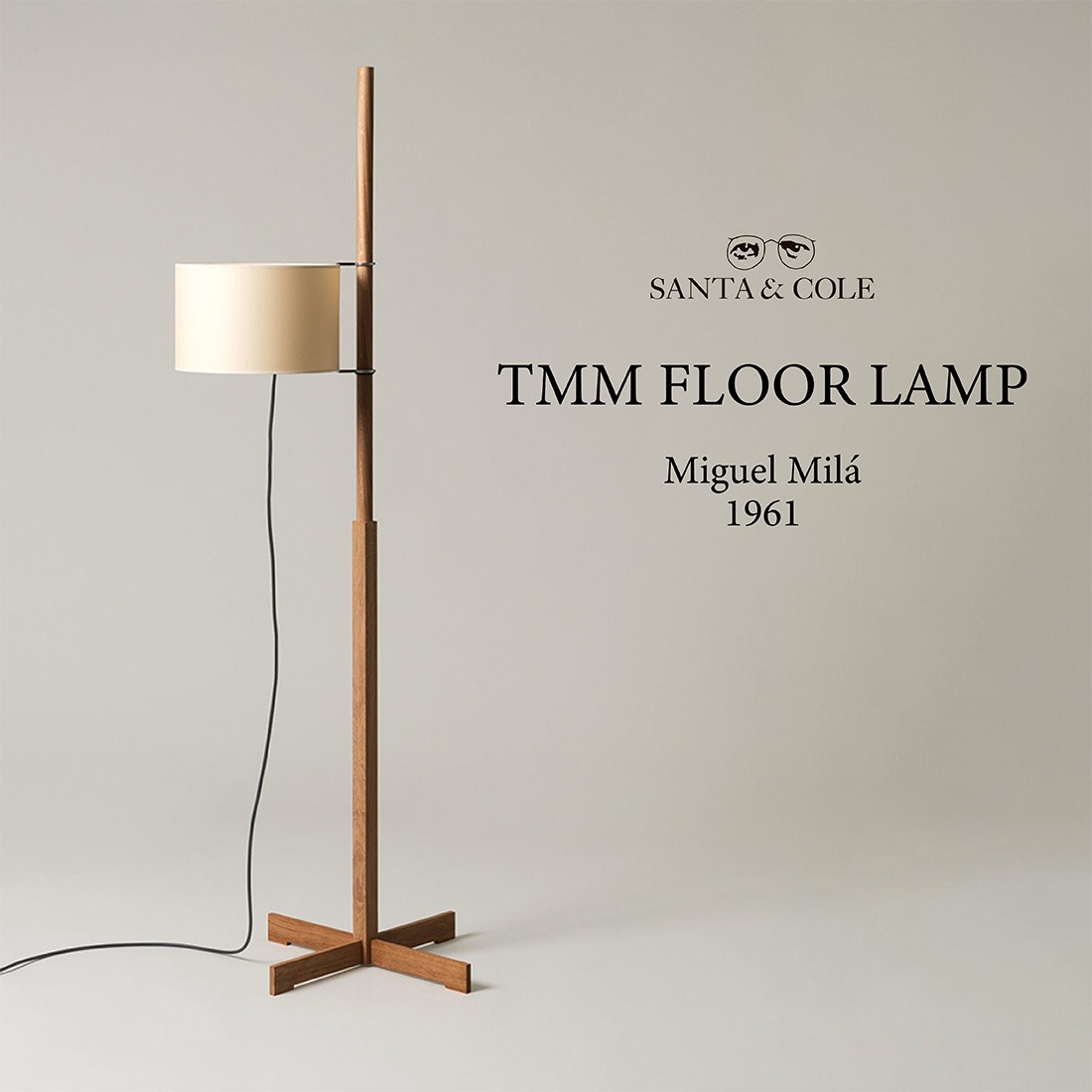 SANTA&COLE ���󥿡������� TMM FLOOR LAMP �ե������� Miguel Mila �ߥ��롦�ߥ� �ŵ���Ʊ�� ���� ���� �饤�� ���ڥ��� �̲�<br><br>1961ǯ�˥ߥ��롦�ߥ�ˤ��ǥ����󤵤줿TMM