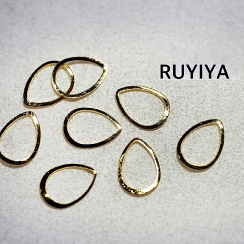 Ruyiya メタルパーツ819 ドロップフレーム ゴールド 10x6mm 10個 シャイニージェル公式ショップ本店 セルフネイル用ジェルネイルキットと言えばシャイニージェル