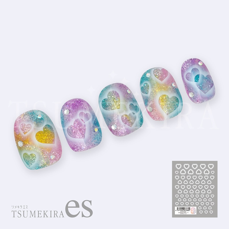 （メール便○）TSUMEKIRA es（ツメキラエス）：なかやまちえこ プロデュース エアブラシ ハート／ES-NAC-003