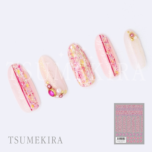ツメキラ ネイルシール Nn Twe 101 ツイード2 ピンク シャイニージェル公式ショップ本店 セルフネイル用ジェルネイル キットと言えばシャイニージェル