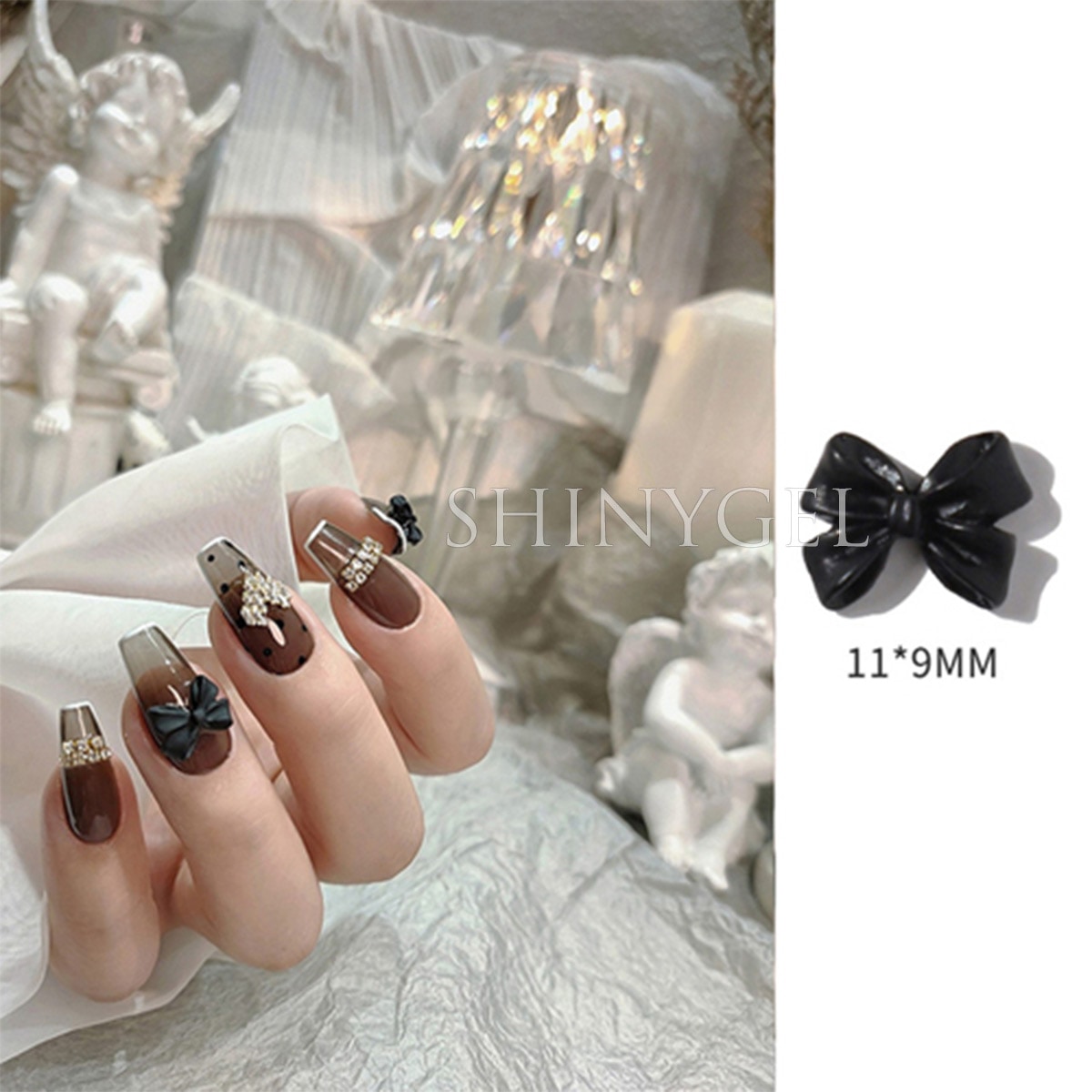 シフォンりぼん 白 ／ 黒／グレー（各5個入）｜シャイニージェル公式