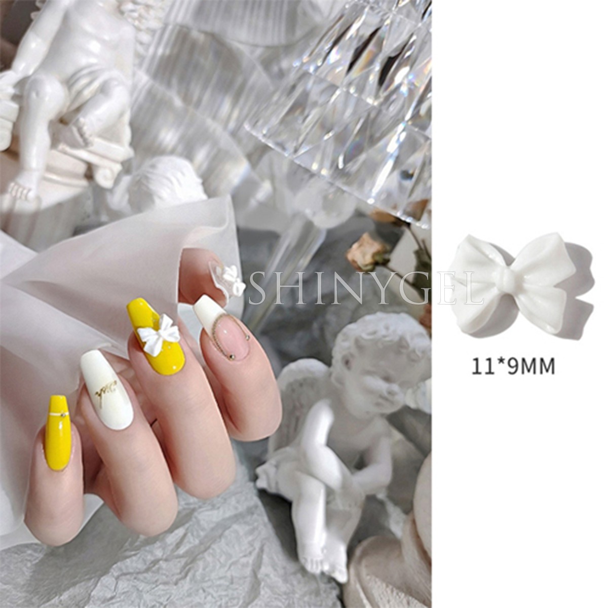 シフォンりぼん 白 ／ 黒／グレー（各5個入）｜シャイニージェル公式