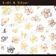 ネイルシール SG-LNF-001 ラインフラワー ゴールド