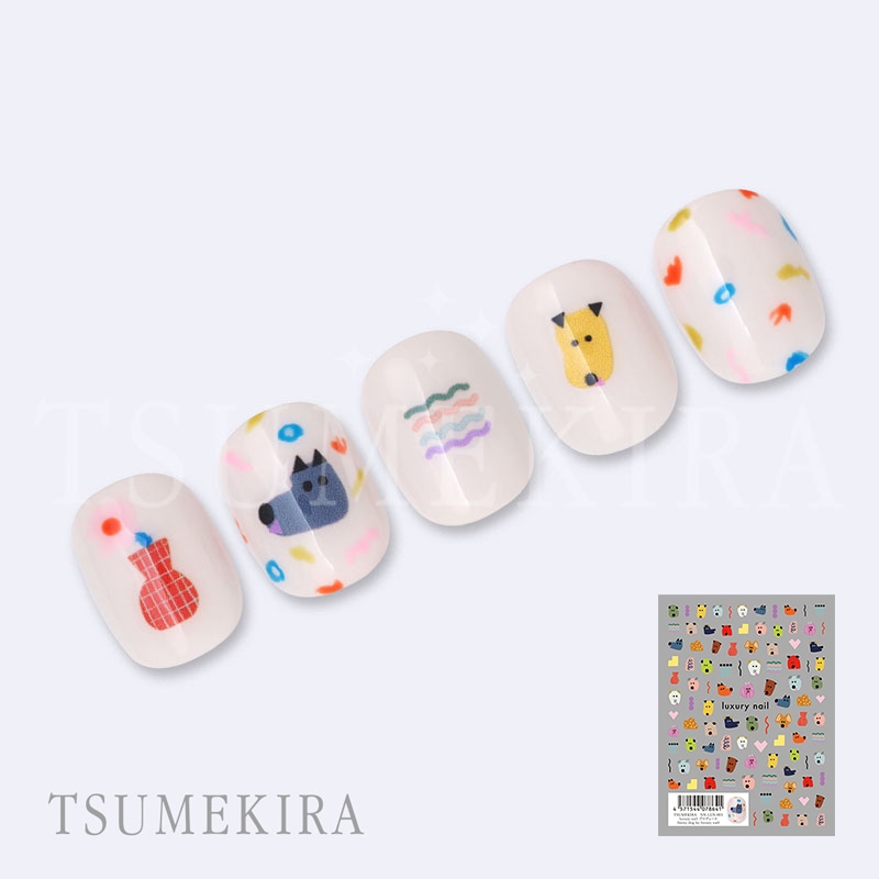 ツメキラ ネイルシール NN-LUX-001 luxury nailプロデュース funny dog