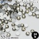 （ネコポス○）PRECIOSA（プレシオサ）：ラインストーン／ブラックダイヤモンド（SS12）＜24粒＞フラットバック チェコ製ラインストーン