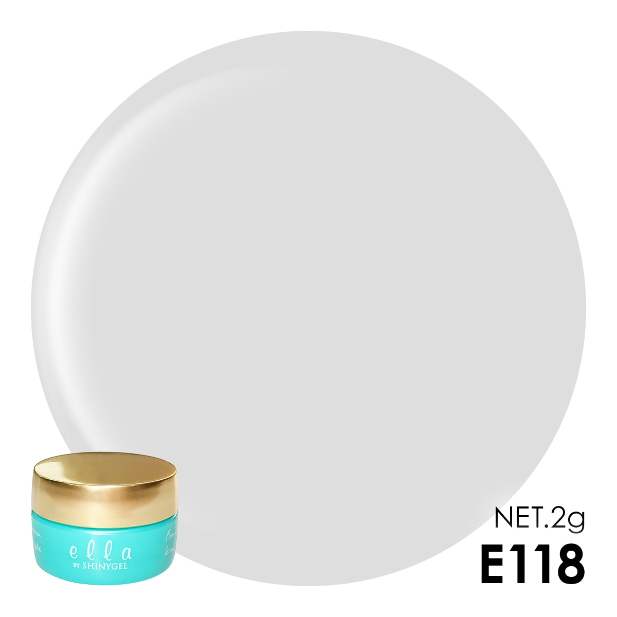 ella BY SHINYGEL Color Gel 2g ／ E118 Foggy Gray