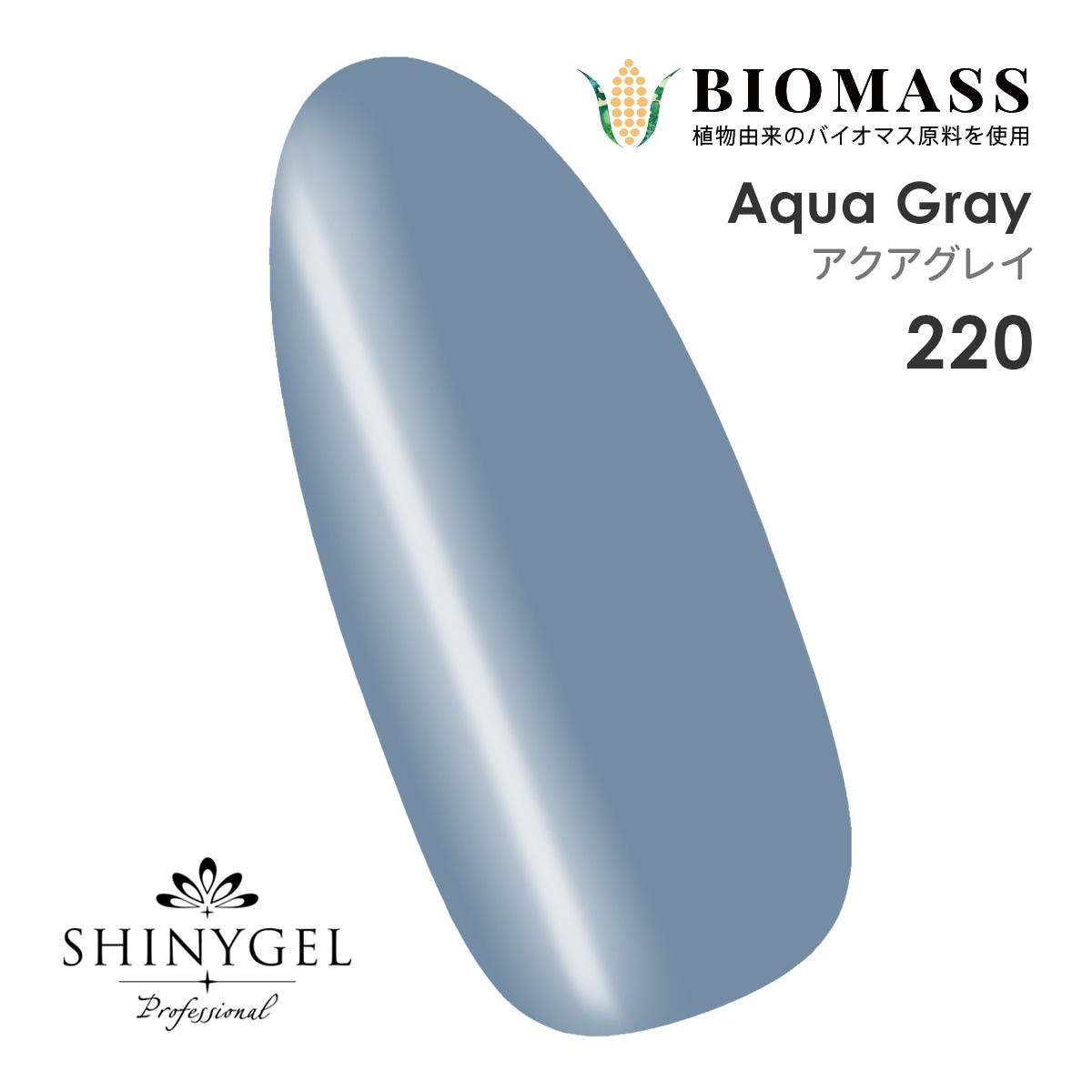 SHINYGEL Professional Color Gel 4g ／ Aqua Gray 220