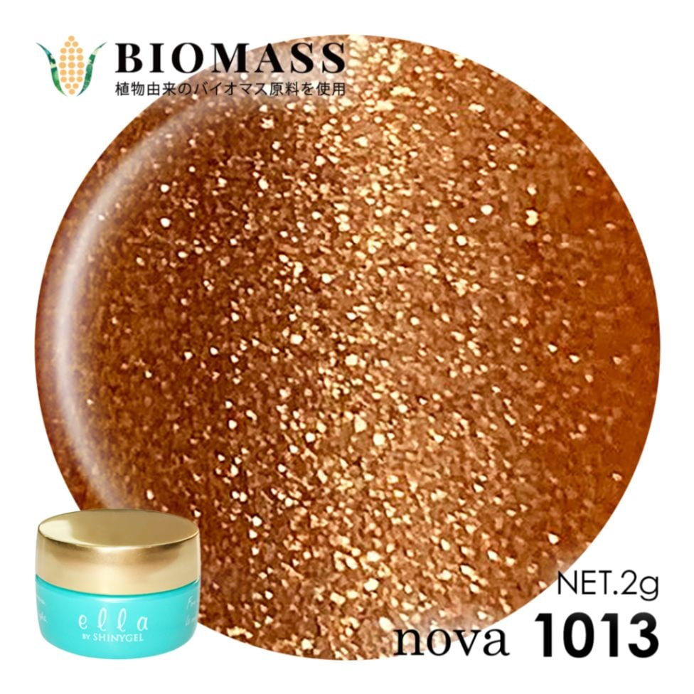 ella BY SHINYGEL Nova Biomass Color Gel 2g ／ 1013 Brown Glitter