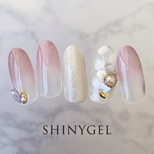シェルフラワー | ネイルアートデザイン | SHINYGEL PRO SHOP