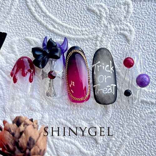 ゴシックハロウィン | ネイルアートデザイン | SHINYGEL PRO SHOP
