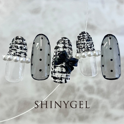 大人ブラックツイード