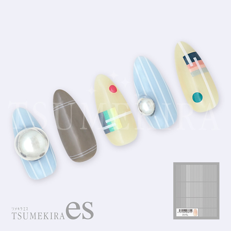 TSUMEKIRA es（ツメキラエス）：ラインシール シロ／ES-LIN-001