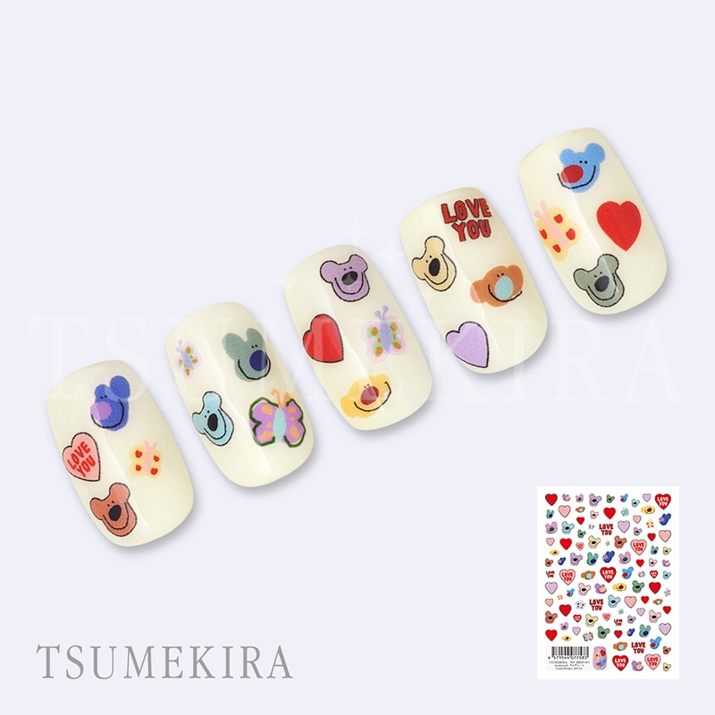 TSUMEKIRA（ツメキラ）：ネイルシール momonailプロデュース グッドフレンズ カラフル／NN-MMN-001