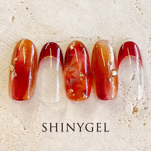 秋のもみじネイル | ネイルアートデザイン | SHINYGEL PRO SHOP