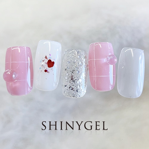 ピンク×白の淡色バレンタイン