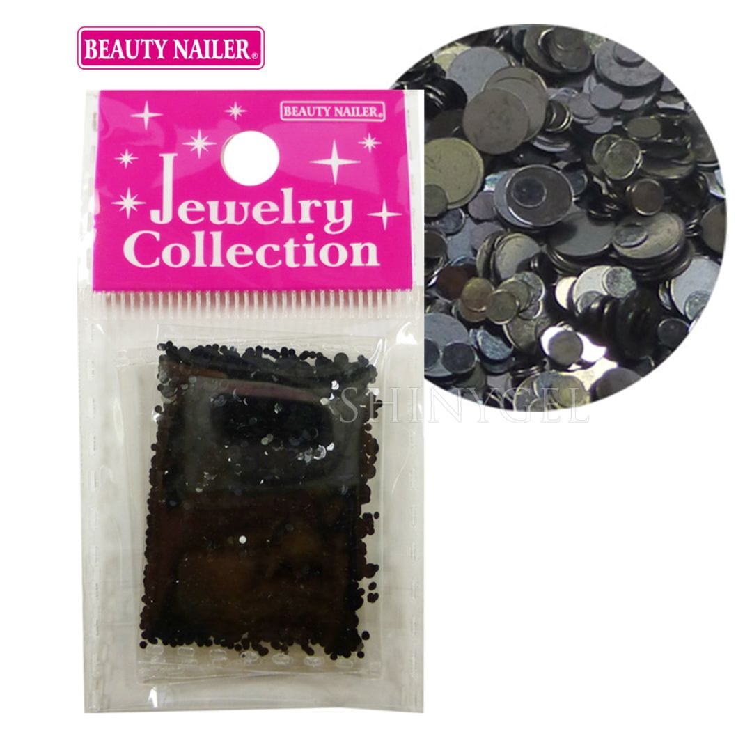 BEAUTY NAILER（ビューティーネイラー）：ジュエリーコレクション 丸ホロ（1mm/2mm MIX）ブラック／JC-12